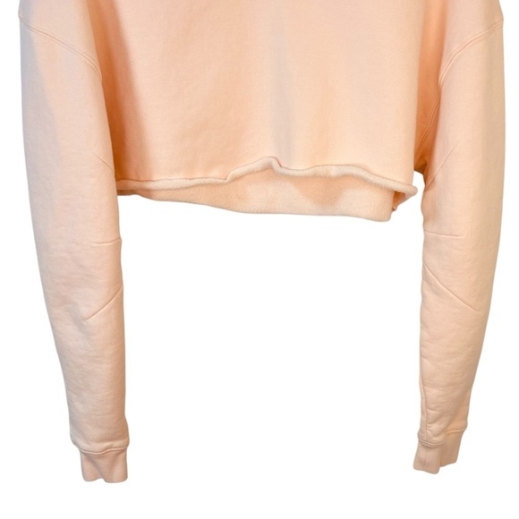 Alo - Women’s ‘Extreme Crop Crewneck’ Sweatshirt in Peachy Glow - Orange, Small - Picture 7 of 14